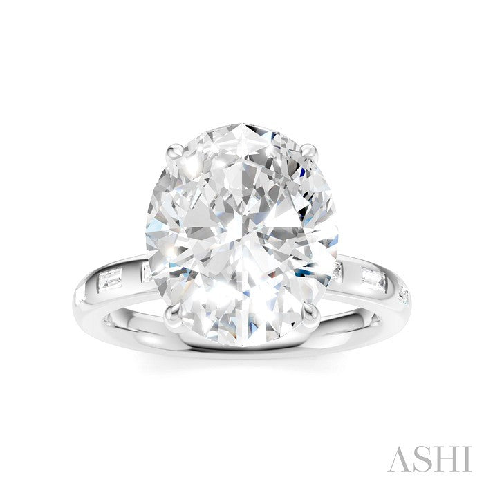 Oval Shape Semi-Mount Diamond Engagement Ring