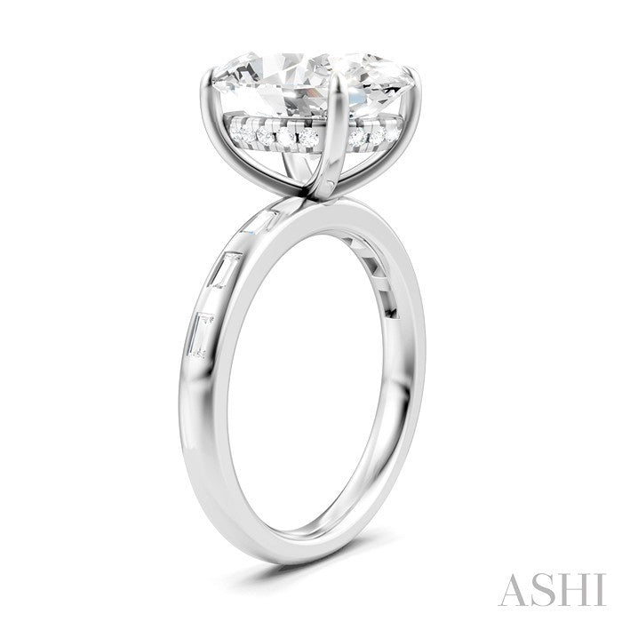 Oval Shape Semi-Mount Diamond Engagement Ring