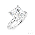 Princess Shape Semi-Mount Diamond Engagement Ring