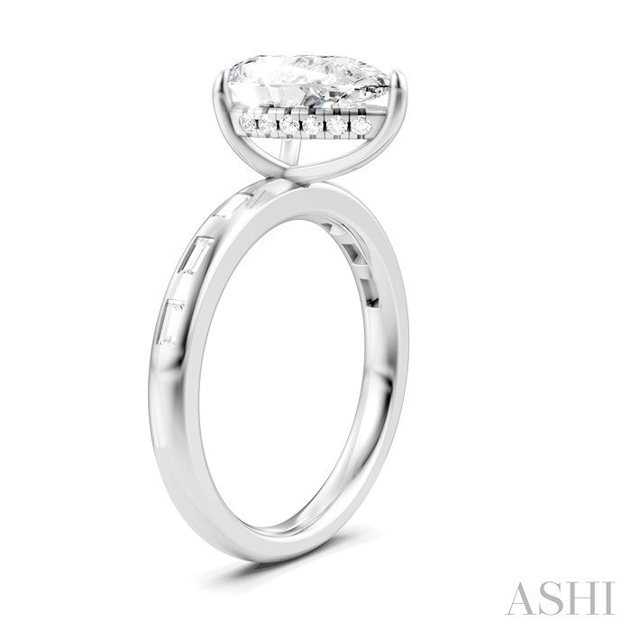 Pear Shape Semi-Mount Diamond Engagement Ring
