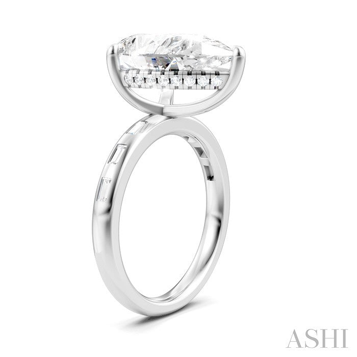 Pear Shape Semi-Mount Diamond Engagement Ring