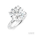 Round Shape Semi-Mount Diamond Engagement Ring