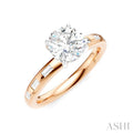 Round Shape Semi-Mount Diamond Engagement Ring