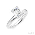 Emerald Shape Semi-Mount Diamond Engagement Ring