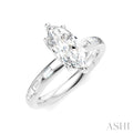 Marquise Shape Semi-Mount Diamond Engagement Ring