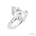 Marquise Shape Semi-Mount Diamond Engagement Ring