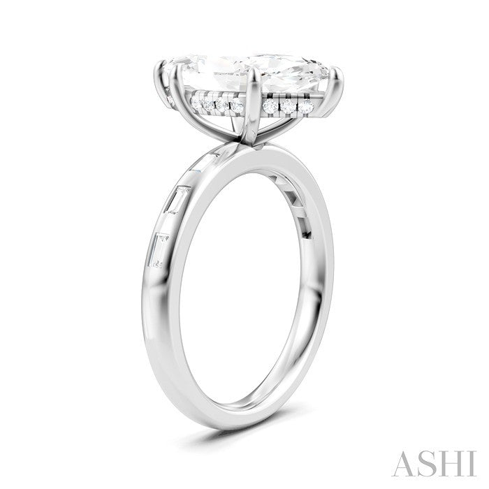 Marquise Shape Semi-Mount Diamond Engagement Ring
