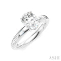 Oval Shape Semi-Mount Diamond Engagement Ring