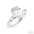Oval Shape Semi-Mount Diamond Engagement Ring