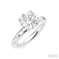 Round Shape Semi-Mount Diamond Engagement Ring