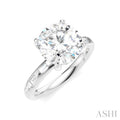 Round Shape Semi-Mount Diamond Engagement Ring