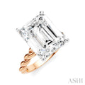 Emerald Shape Semi-Mount Diamond Engagement Ring