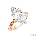 Marquise Shape Semi-Mount Diamond Engagement Ring