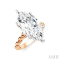 Marquise Shape Semi-Mount Diamond Engagement Ring