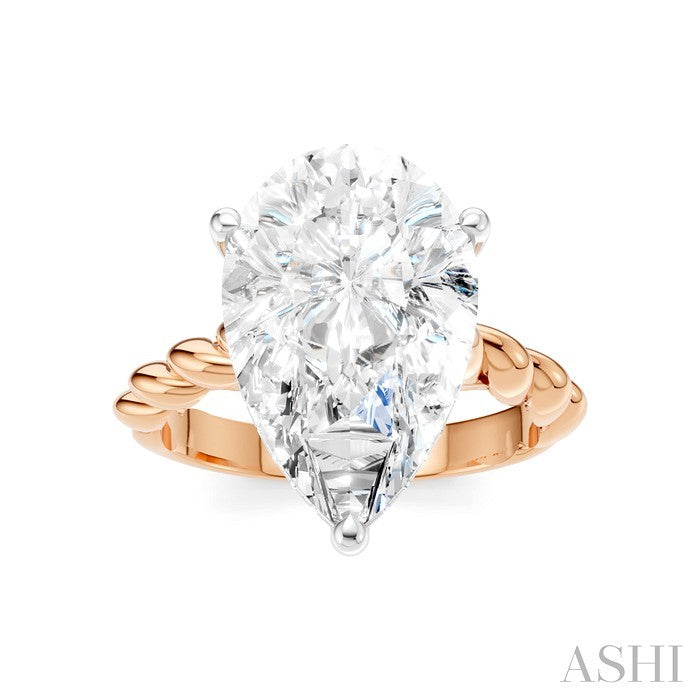 Pear Shape Semi-Mount Diamond Engagement Ring