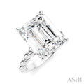 Emerald Shape Semi-Mount Diamond Engagement Ring