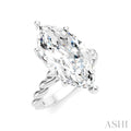 Marquise Shape Semi-Mount Diamond Engagement Ring