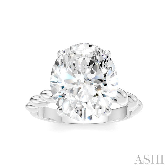 Oval Shape Semi-Mount Diamond Engagement Ring