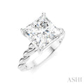 Princess Shape Semi-Mount Diamond Engagement Ring