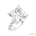 Princess Shape Semi-Mount Diamond Engagement Ring