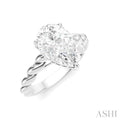 Pear Shape Semi-Mount Diamond Engagement Ring