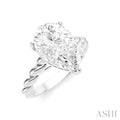 Pear Shape Semi-Mount Diamond Engagement Ring