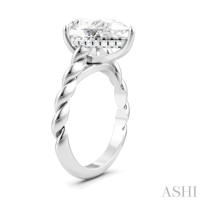 Pear Shape Semi-Mount Diamond Engagement Ring