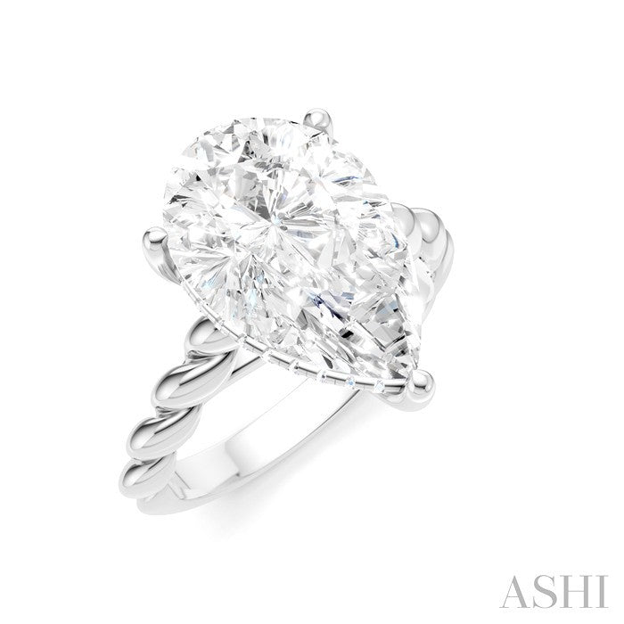 Pear Shape Semi-Mount Diamond Engagement Ring