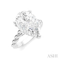 Pear Shape Semi-Mount Diamond Engagement Ring