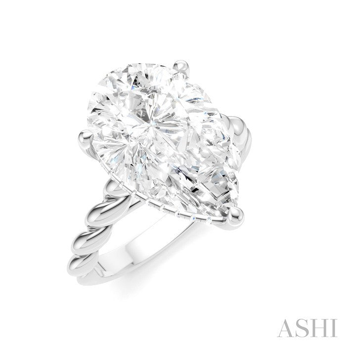 Pear Shape Semi-Mount Diamond Engagement Ring
