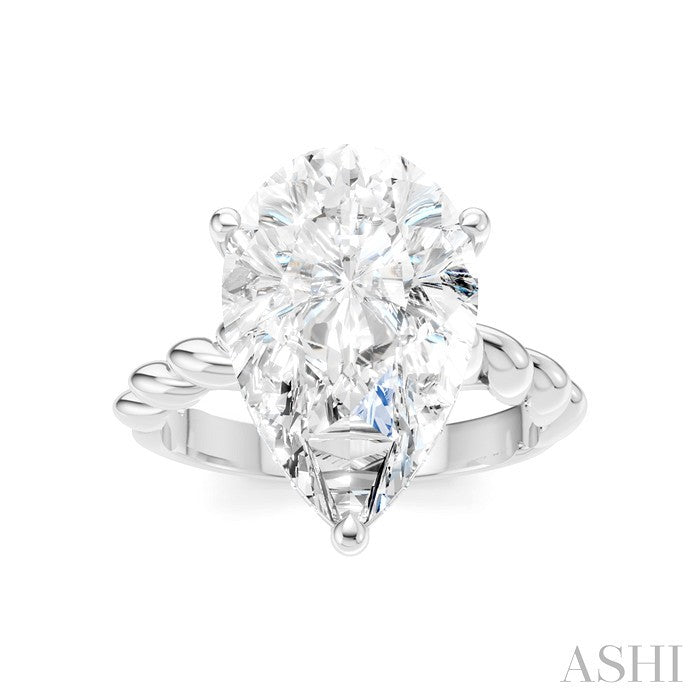 Pear Shape Semi-Mount Diamond Engagement Ring