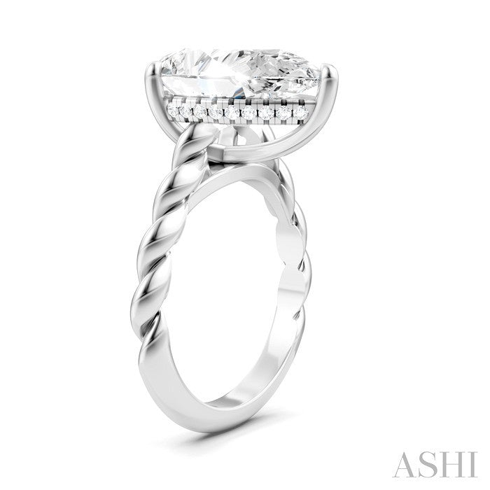 Pear Shape Semi-Mount Diamond Engagement Ring