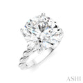 Round Shape Semi-Mount Diamond Engagement Ring