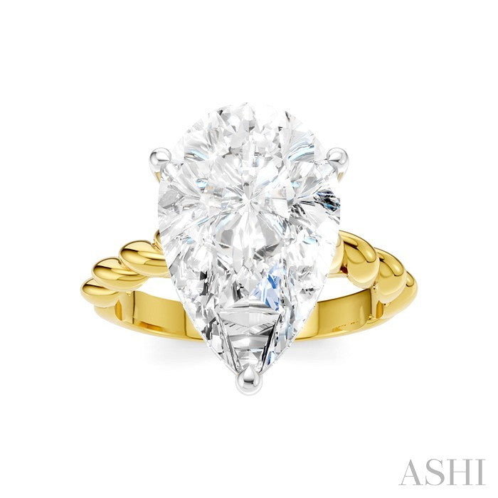 Pear Shape Semi-Mount Diamond Engagement Ring