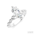Marquise Shape Semi-Mount Diamond Engagement Ring