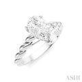 Pear Shape Semi-Mount Diamond Engagement Ring