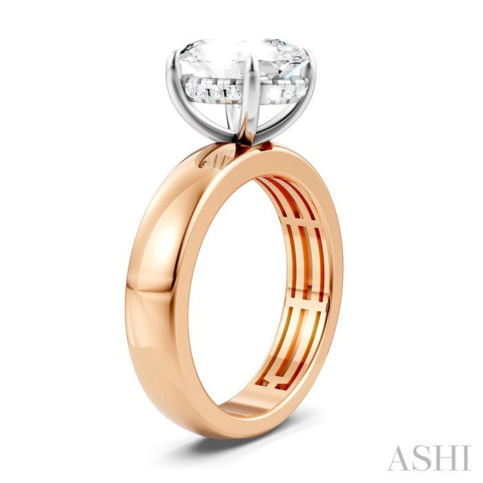 Oval Shape Semi-Mount Diamond Engagement Ring