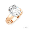 Oval Shape Semi-Mount Diamond Engagement Ring