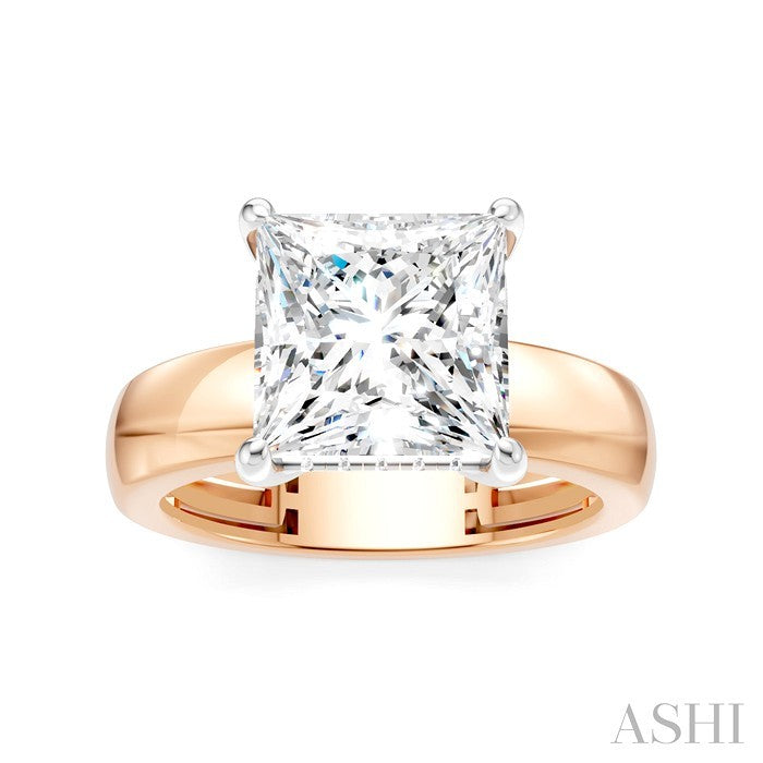 Princess Shape Semi-Mount Diamond Engagement Ring