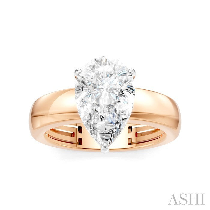 Pear Shape Semi-Mount Diamond Engagement Ring