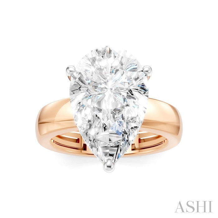 Pear Shape Semi-Mount Diamond Engagement Ring