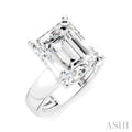 Emerald Shape Semi-Mount Diamond Engagement Ring