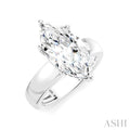 Marquise Shape Semi-Mount Diamond Engagement Ring