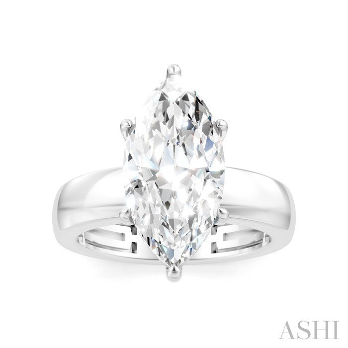 Marquise Shape Semi-Mount Diamond Engagement Ring