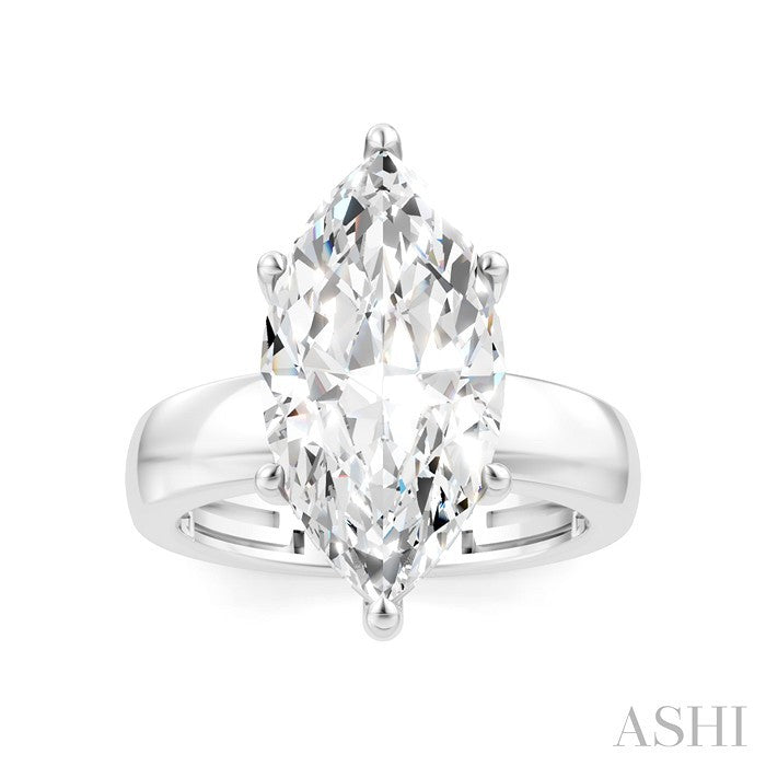 Marquise Shape Semi-Mount Diamond Engagement Ring