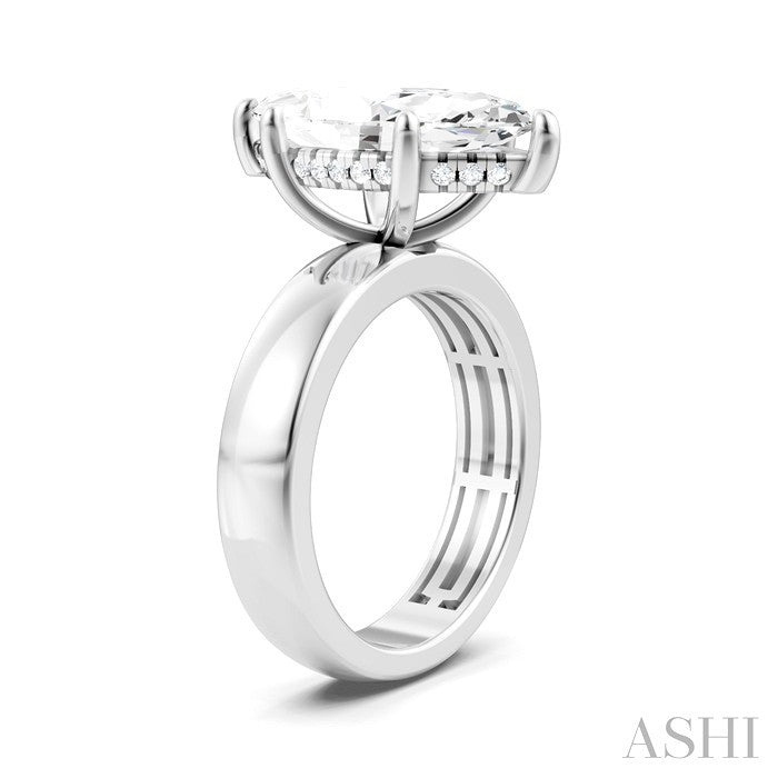 Marquise Shape Semi-Mount Diamond Engagement Ring