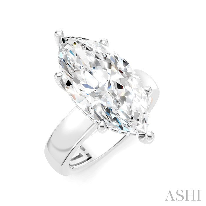 Marquise Shape Semi-Mount Diamond Engagement Ring