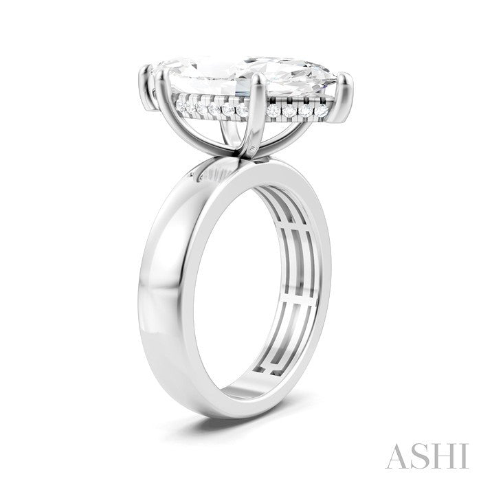 Marquise Shape Semi-Mount Diamond Engagement Ring