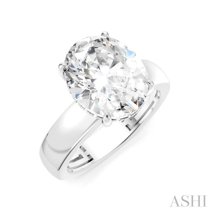 Oval Shape Semi-Mount Diamond Engagement Ring