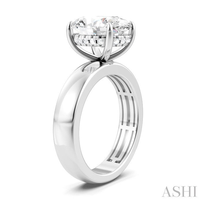 Oval Shape Semi-Mount Diamond Engagement Ring